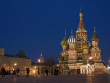 Pedestrians Walk Through Red Square Near Saint Basil's Cathedral