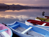 Buy Cloud Reflections and Boats on Lake Banyoles at Sunset at AllPosters.com