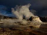 Buy Steam Rising from Castle Geyser in Yellowstone National Park at AllPosters.com