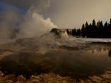 Buy Steam Rising from Castle Geyser in Yellowstone National Park at AllPosters.com