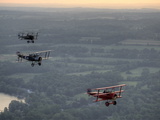 Dawn Patrol. Three Wwi-Era Replica Planes Fly over New York State