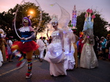 The Luminara Festival Parade Procession at Night