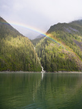 Buy Rainbow over Forest, Endicott Arm, Inside Passage, Southeast Alaska at AllPosters.com