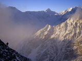 Climber on a Steep Ridge of Nanga Parbat