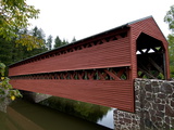 Buy Covered Bridge over a Calm Stream at AllPosters.com