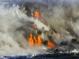 Buy Glowing Lava and Rising Steam at the Edge of the Sea at AllPosters.com