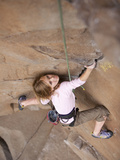 Buy A Young Girl Rock Climbing at AllPosters.com
