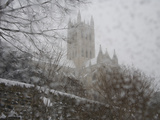 Heavy Falling Snow Blankets the Cathedral During 'Blizzard of 2010'