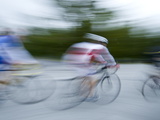 Buy Blurred Motion Shot of a Bicycle Race at AllPosters.com