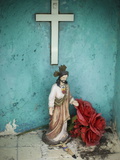 A Statue of Jesus at a Cemetery in Nicholas Bravo