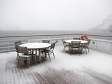 The Stern Deck of the National Geographic Explorer Covered in Snow