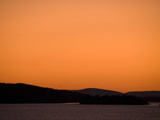 A Dramatic Orange Sunset over Penobscot Bay