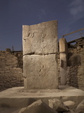 Buy A Broken Pillar with a Carved, Elongated Fox Stands at Gobekli Tepe at AllPosters.com