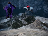 Buy Climbers Base Jump from Half Dome and Hike Down the Back of the Mountain at AllPosters.com