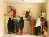 Women Paint a School Room in Jalalabad, Afghanistan