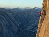 Buy A Climber, Without a Rope, Takes on the Third Zigzag of Half Dome at AllPosters.com