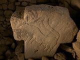 Buy A Pillar with a Carved Lion Stands at Gobekli Tepe at AllPosters.com
