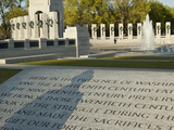 The World War II Memorial with the Shadow of a WWII Veteran