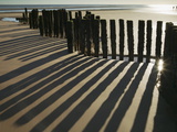 Silhouette of the Remains of a Groyne on the Beach at Dawlish Warren