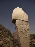 Buy A Pillar with a Carved Wild Auroch, Fox and Crane Stands at Gobekli Tepe at AllPosters.com