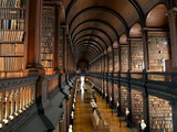 The Long Room in the Old Library at Trinity College in Dublin