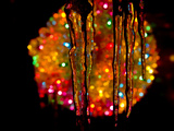 Rooftop Icicles Echo the Bright Colors of Christmas Lights
