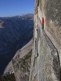 Buy A Climber Walks a 40-Foot-Long Sliver of Granite on Half Dome, Named the Thank God Ledge at AllPosters.com