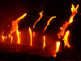 Buy Hot Magma Spills into the Sea from under a Hardened Lava Crust at AllPosters.com