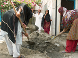 Women Work on a School Repair Project in Jalalabad, Afghanistan
