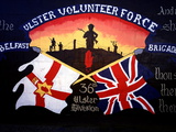 A Loyalist Political Mural in Belfast, Northern Ireland