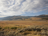Buy Hills and Vast Grasslands under a Cloud-Filled Sky in the Lamar Valley at AllPosters.com