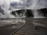 Buy A Walkway Through a Steaming Landscape of Hot Sprigs and Geysers at AllPosters.com