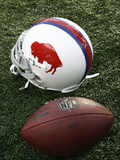 Bills Patriots Football: Foxborough, MA - A Buffalo Bills Throwback Helmet