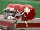 Cowboys Chiefs Football: Kansas City, MO - Chiefs Throwback Helmets