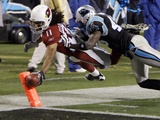 APTOPIX Cardinals Panthers Football: Charlotte, NORTH CAROLINA - Larry Fitzgerald