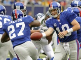 Seahawks Giants Football: East Rutherford, NEW JERSEY - Eli Manning and Brandon Jacobs