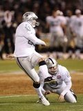 Chargers Raiders Football: Oakland, CA - Sebastian Janikowski and Shane Lechler