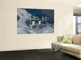 Buy International Space Station Backgropped by a Blue and White Earth at AllPosters.com