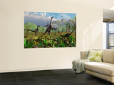 Velociraptor Dinosaurs Attack a Camarasaurus for their Next Meal