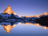 Matterhorn reflected in lake Photographic Print