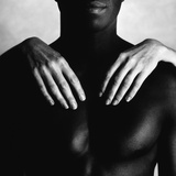 Woman's Hands Touching Man's Body