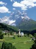 Selva di Cadore and Dolomite Alps Fotografie-Druck