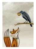 The fox and the crow Giclee Print