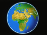 Earth Showing Asia, Europe and Africa