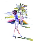 Golfer Swinging Club