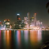 Singapore skyline at night