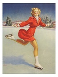 Ice Skating Pinup Girl by Al Buell