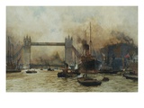 Buy Shipping by Tower Bridge, London, England at AllPosters.com