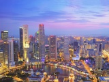 Singapore Skyline at Dusk