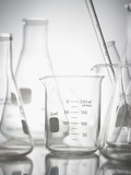 Buy Still life of beakers in lab at AllPosters.com